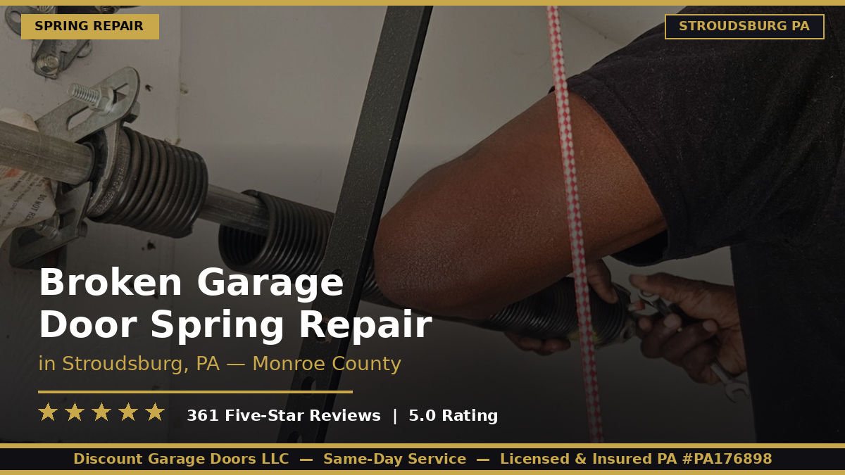 Broken Garage Door Spring Repair — Stroudsburg, PA