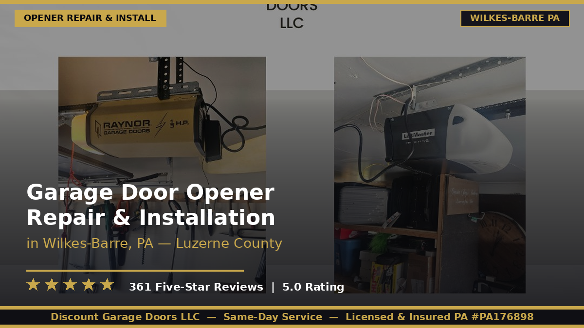 before and after of garage door opener repair wilkes-barre pa