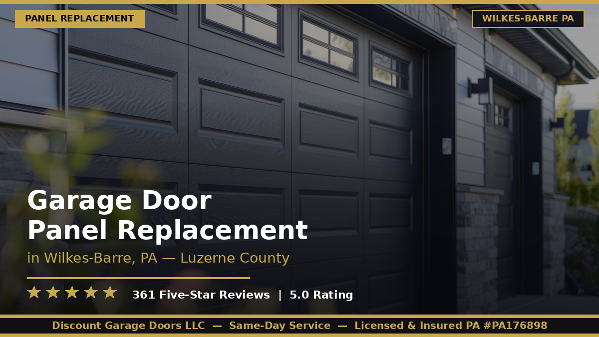 black garage door panel replacement