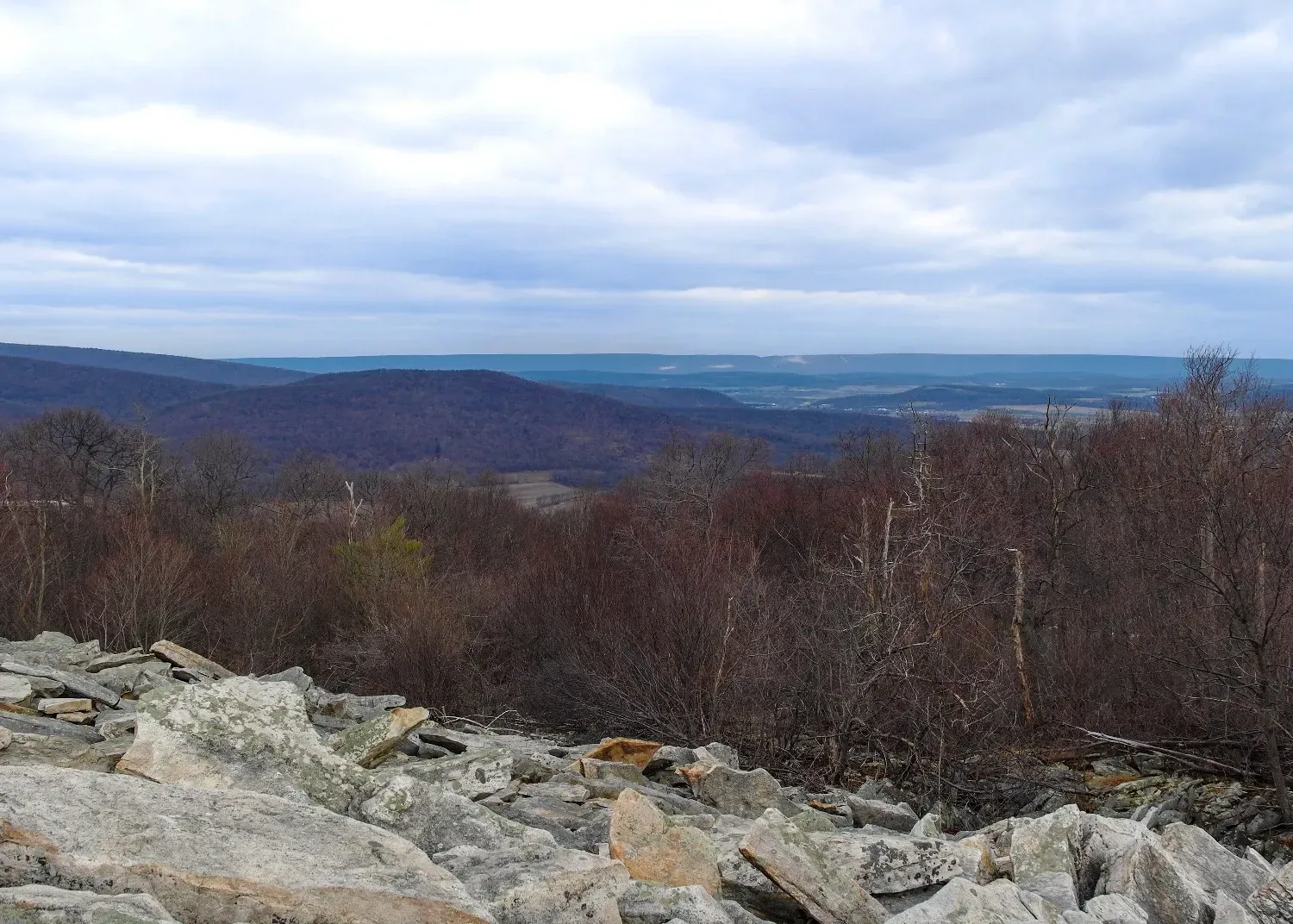 mountain view from a rocky summit