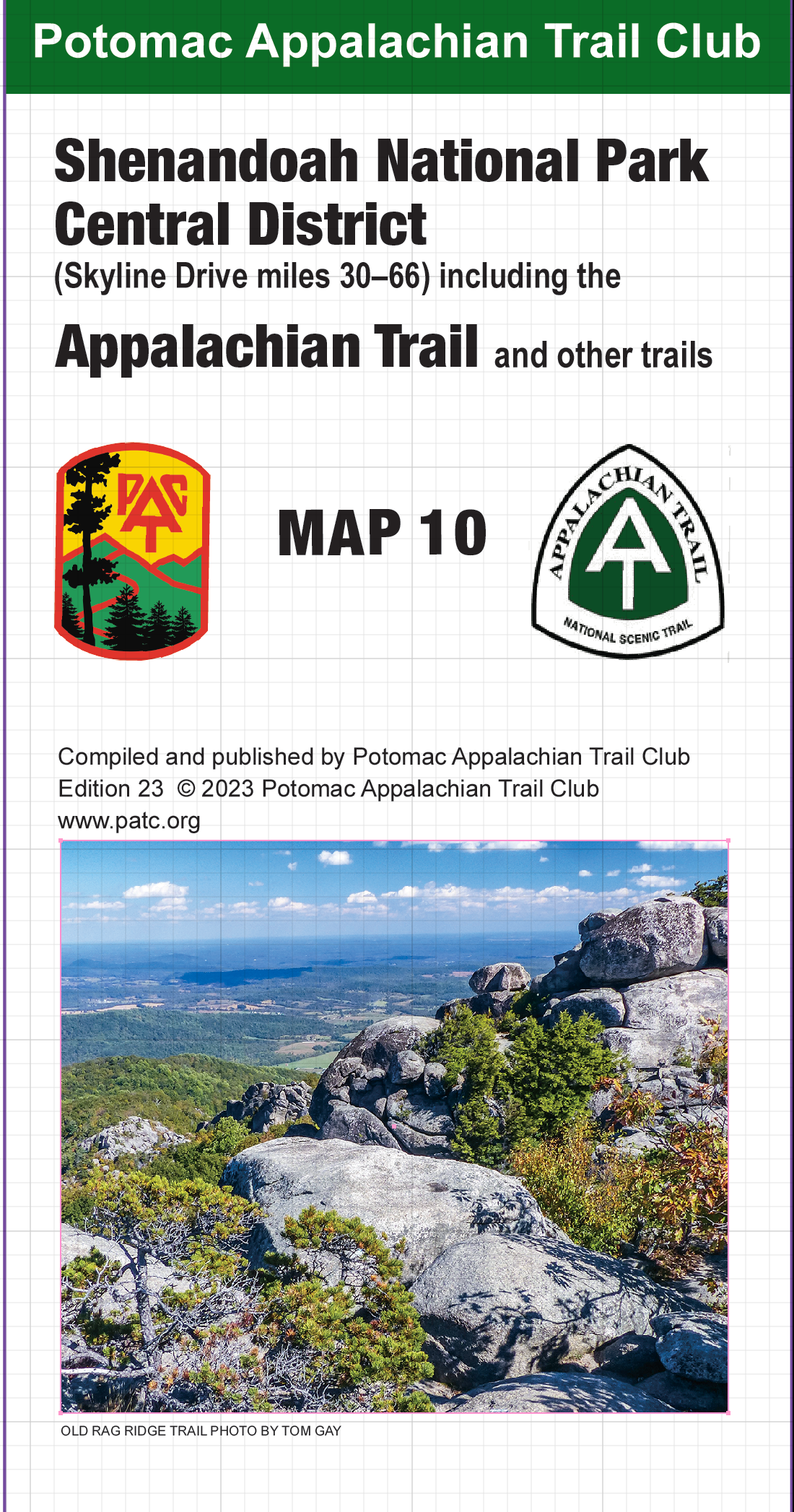 A map of the appalachian trail and other trails