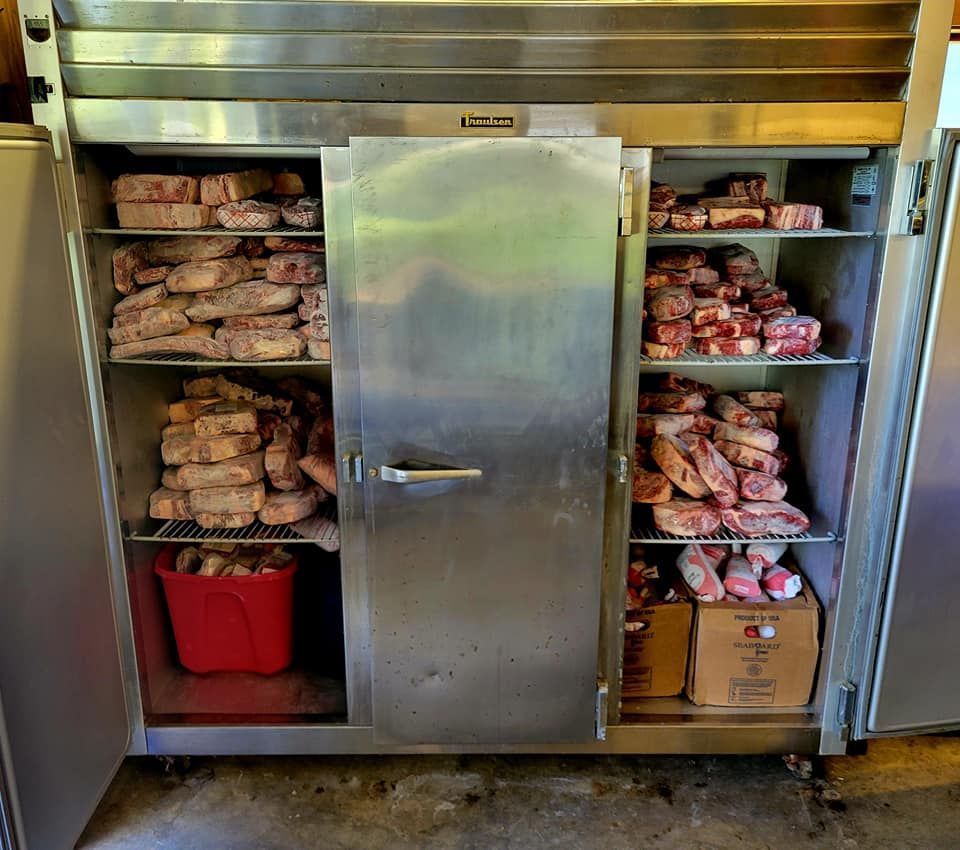 Freezer full of processed A to Z Acres beef