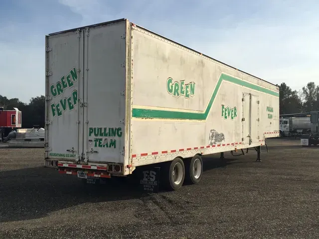 White trailer with 