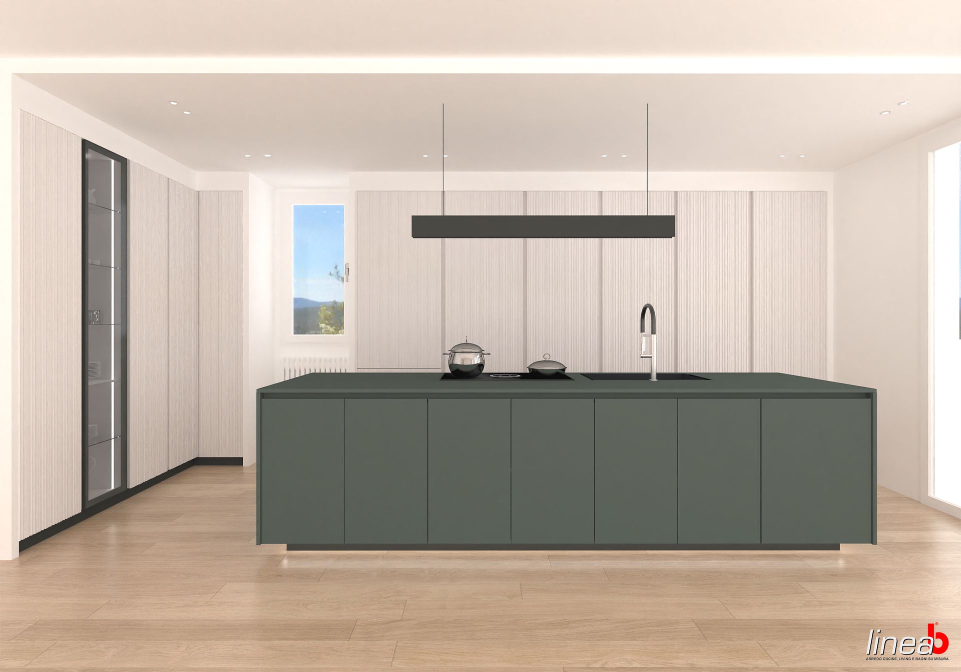 rendering cucina di design a Bologna