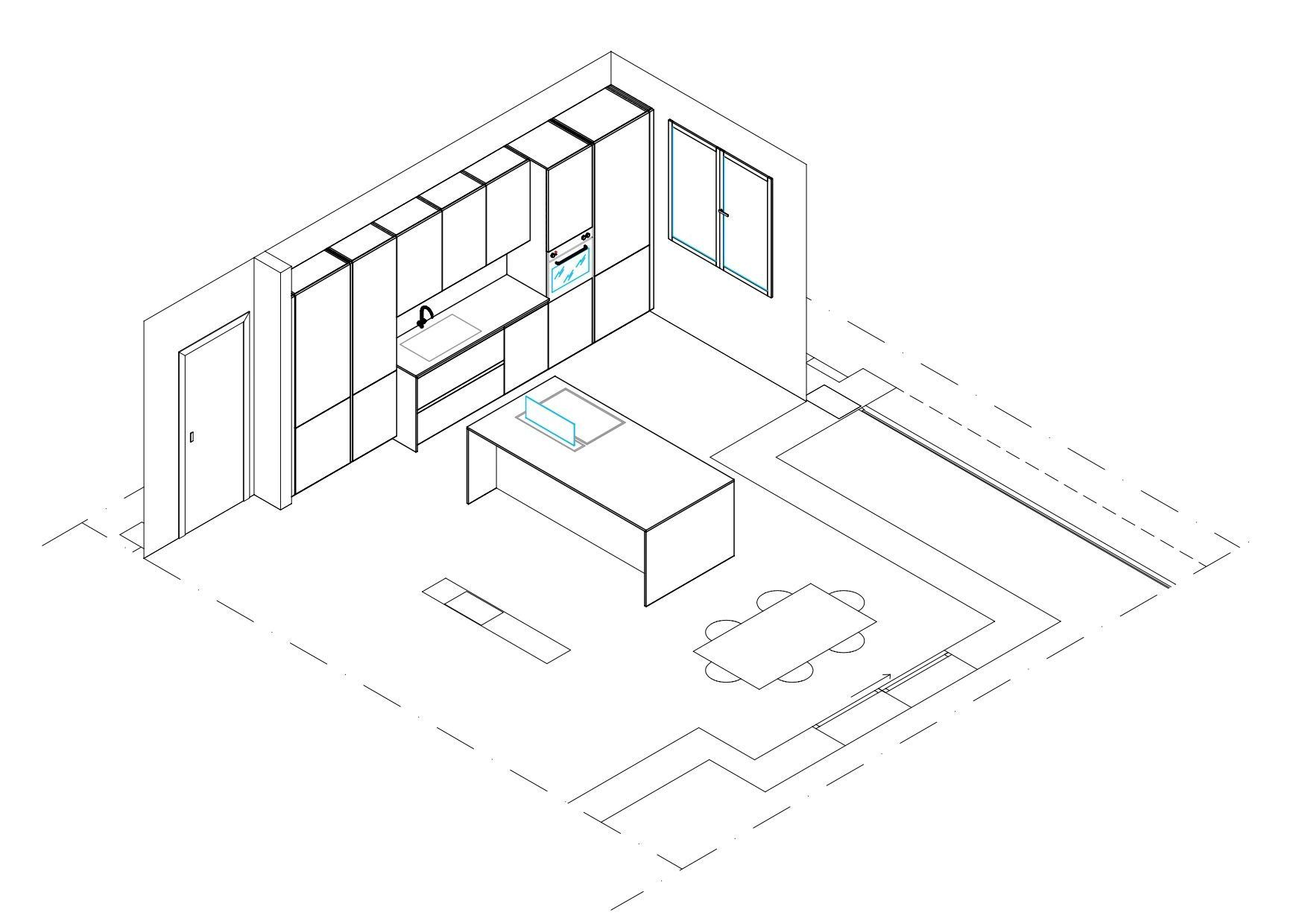 disegni tecnici di cucine di design a Bologna
