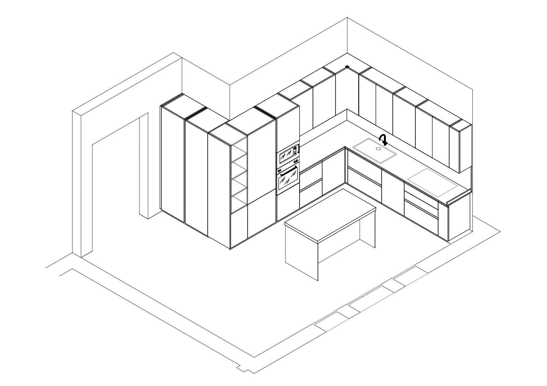 disegni tecnici di cucine di design a Bologna