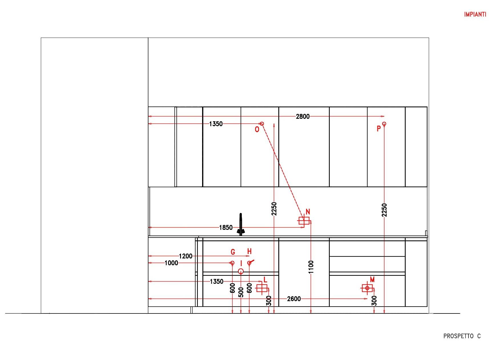 disegni tecnici di cucine di design a Bologna