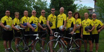 Bike riding team photo