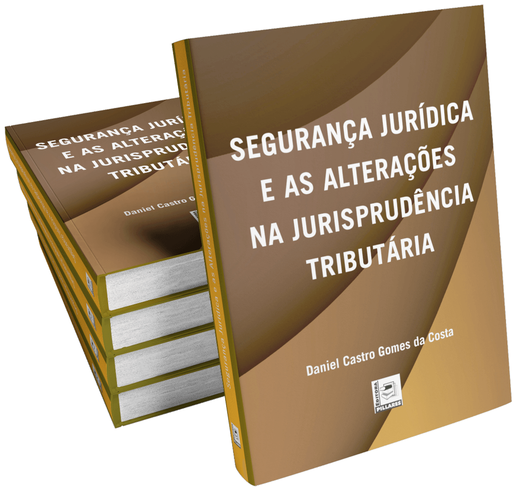 A stack of books titled segurança juridica e as alteracoes na jurisprudencia tributaria
