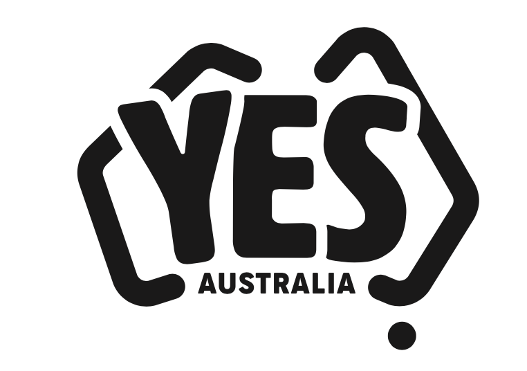 A black and white logo for yes australia
