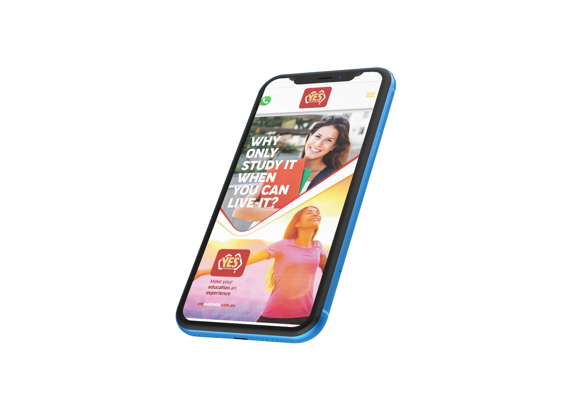 A cell phone with a picture of a woman on the screen.