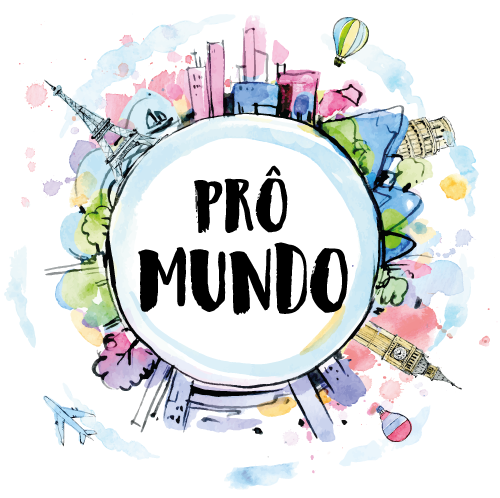 A drawing of a globe with the words pro mundo on it