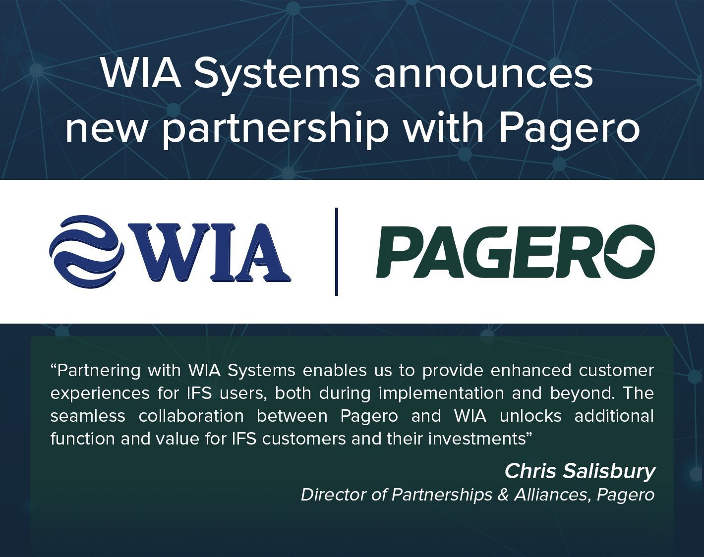 WIA Partnered with Pagero