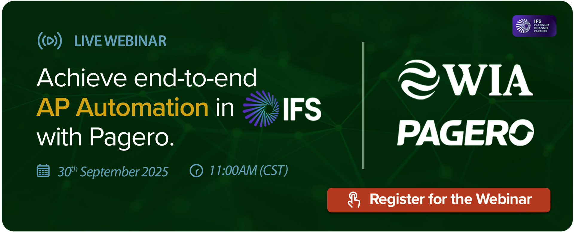 Webinar on AP automation in IFS with WIA Systems and Pagero