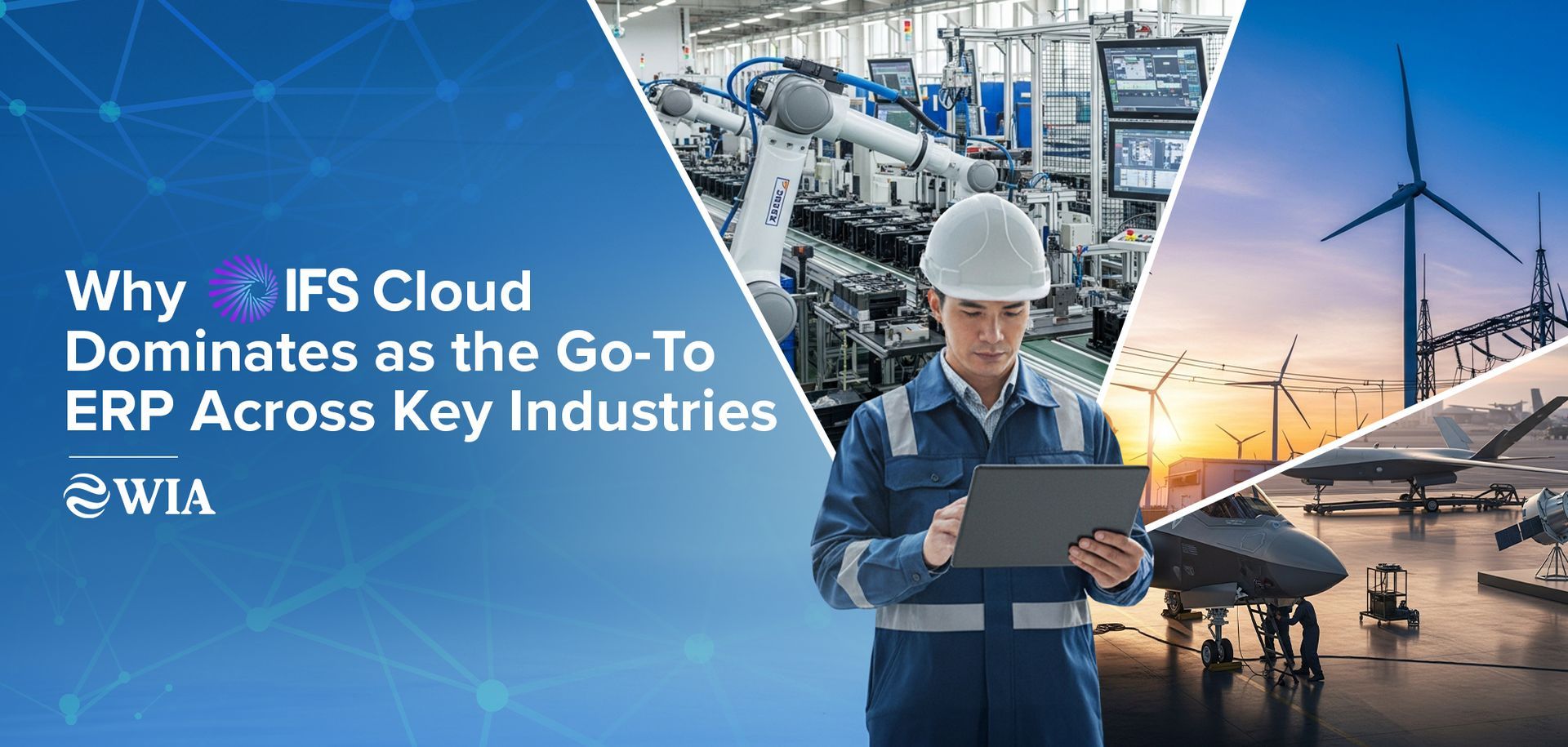 IFS Cloud ERP dashboard supporting manufacturing, aerospace, and utilities