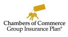 The logo for the chambers of commerce group insurance plan shows a bunch of keys hanging from a tag.
