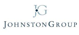 The johnston group logo is on a white background
