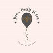Dark balloon with bee graphic and &ldquo;Bee&rsquo;s Party Decor,&rdquo; plus &ldquo;We are all the buzz&rdquo; tagline on a pale background