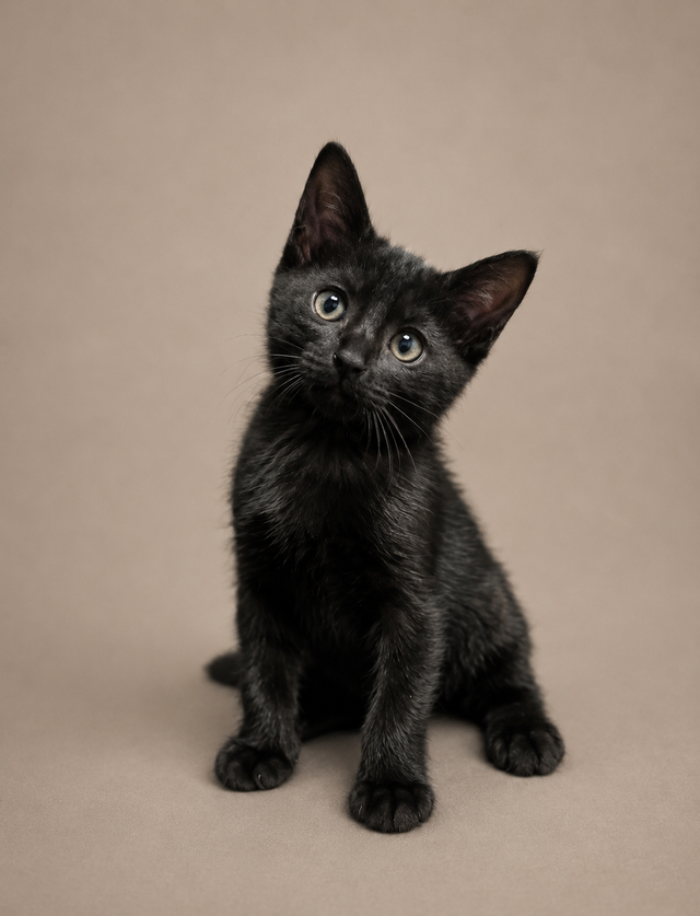シュコ　黒猫 子猫デニム里親募集中｜Tokushima Rescue Kitten for Adoption