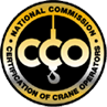 The logo for the national commission of crane operators.