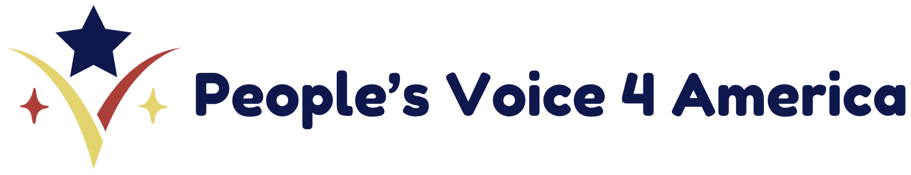 A logo for people 's voice 4 america with a star