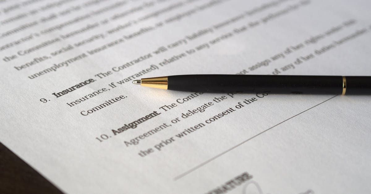 Image of a legal document and pen