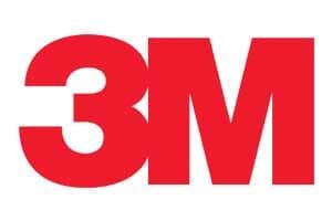 Un logotipo 3M rojo sobre un fondo blanco.