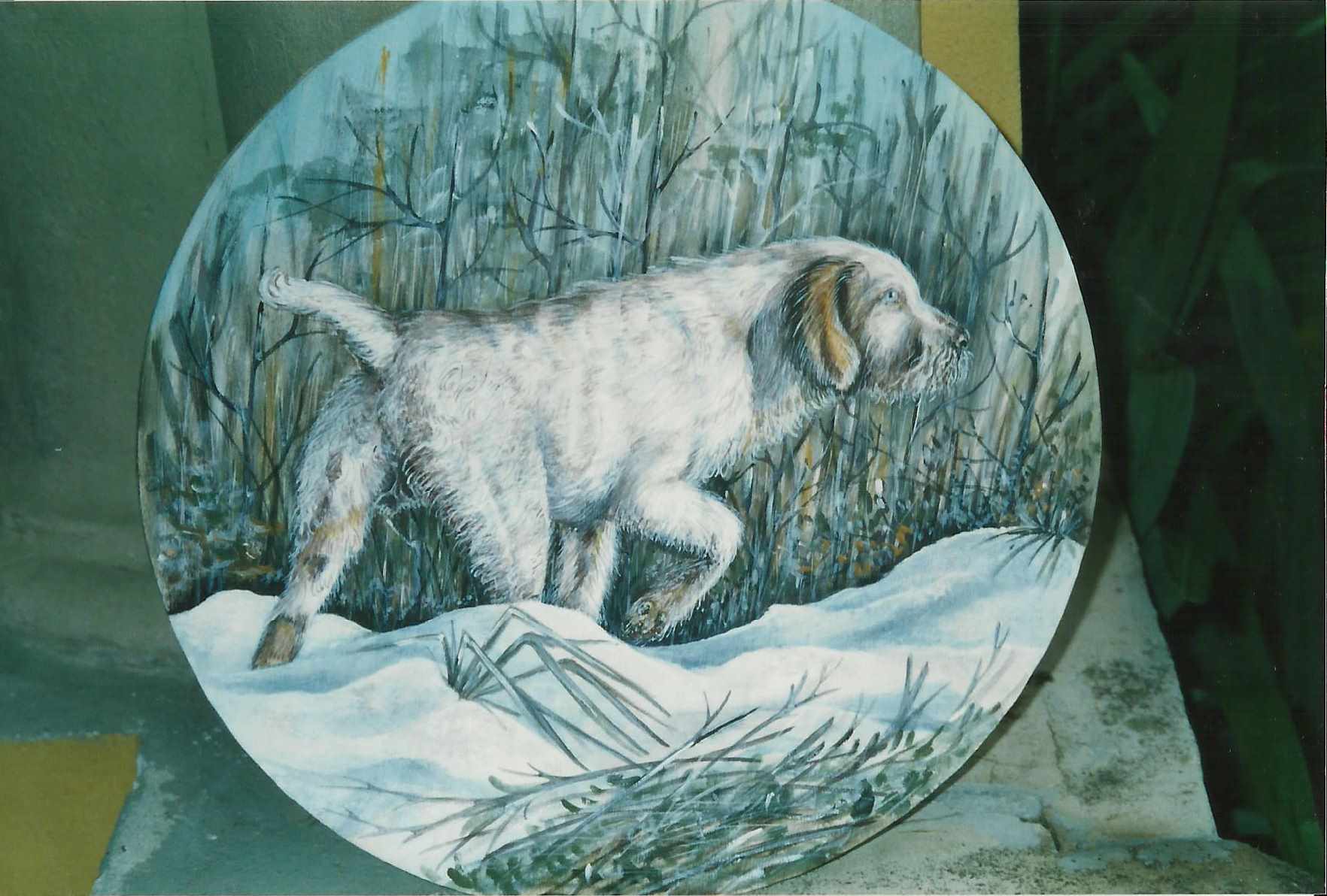 animali, cani, gatti, cavalli, quadri, ritratti, dipinti, su misura, animali vestiti, oggetti, arredi, uova dipeinte, piatti, decorazioni, trompe, fiori, stencil, decoupage, carta, colla, matita, pennello, olio su tela , riviste, pubblicazioni, eventi, Marina Rigolone, artista, pittrice, decoratrice,