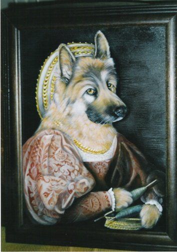 animali, cani, gatti, cavalli, quadri, ritratti, dipinti, su misura, animali vestiti, oggetti, arredi, uova dipeinte, piatti, decorazioni, trompe, fiori, stencil, decoupage, carta, colla, matita, pennello, olio su tela , riviste, pubblicazioni, eventi, Marina Rigolone, artista, pittrice, decoratrice,