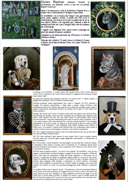 animali, cani, gatti, cavalli,  quadri, ritratti, dipinti, su misura, animali vestiti, oggetti, arredi, uova dipeinte, piatti, decorazioni, trompe, fiori, stencil, decoupage, carta, colla, matita, pennello, olio su tela , riviste, pubblicazioni, eventi, Marina Rigolone, artista, pittrice, decoratrice,