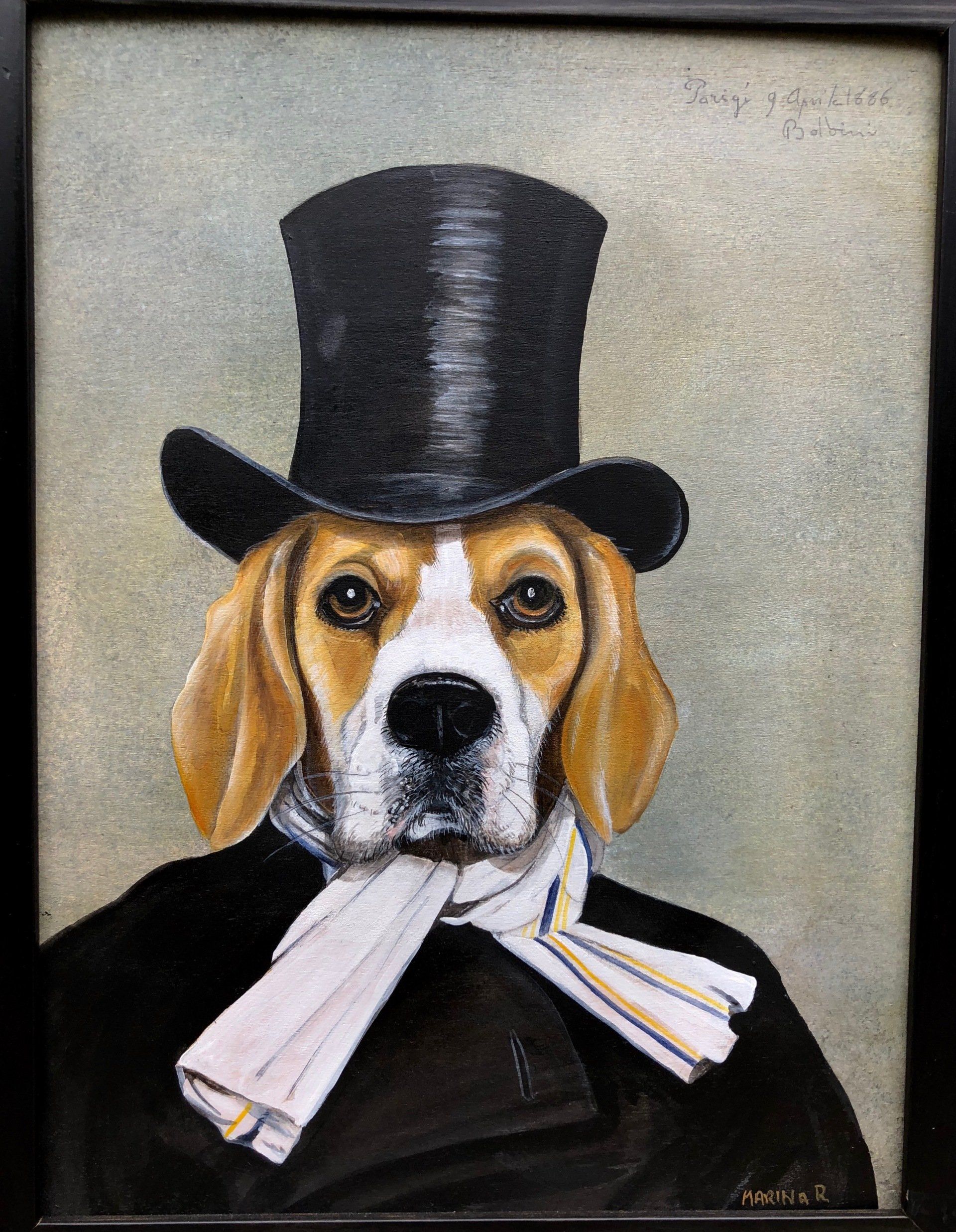 animali, cani, gatti, cavalli,  quadri, ritratti, dipinti, su misura, animali vestiti, oggetti, arredi, uova dipeinte, piatti, decorazioni, trompe, fiori, stencil, decoupage, carta, colla, matita, pennello, olio su tela , riviste, pubblicazioni, eventi, Marina Rigolone, artista, pittrice, decoratrice,