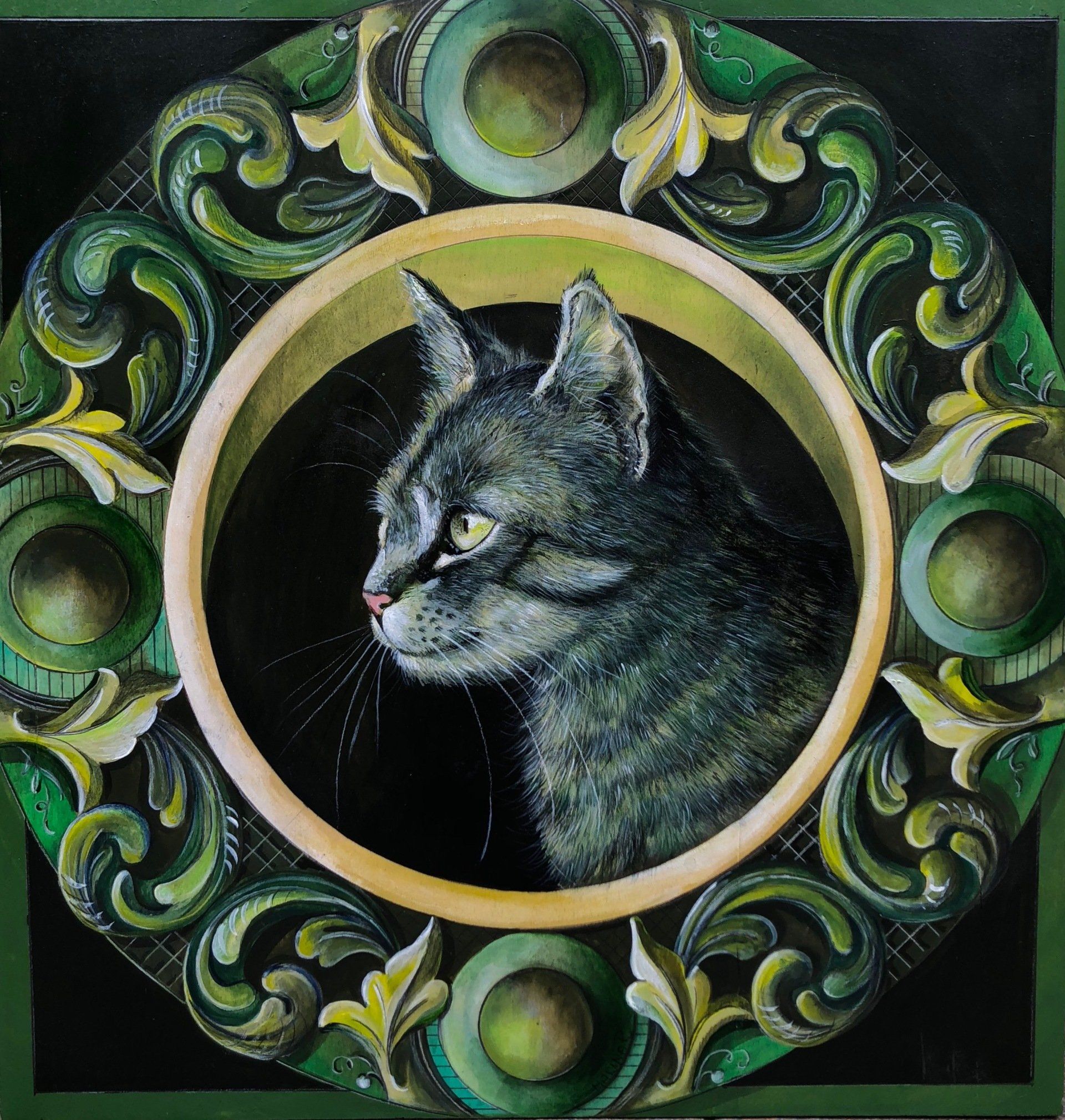 animali, cani, gatti, cavalli,  quadri, ritratti, dipinti, su misura, animali vestiti, oggetti, arredi, uova dipeinte, piatti, decorazioni, trompe, fiori, stencil, decoupage, carta, colla, matita, pennello, olio su tela , riviste, pubblicazioni, eventi, Marina Rigolone, artista, pittrice, decoratrice,