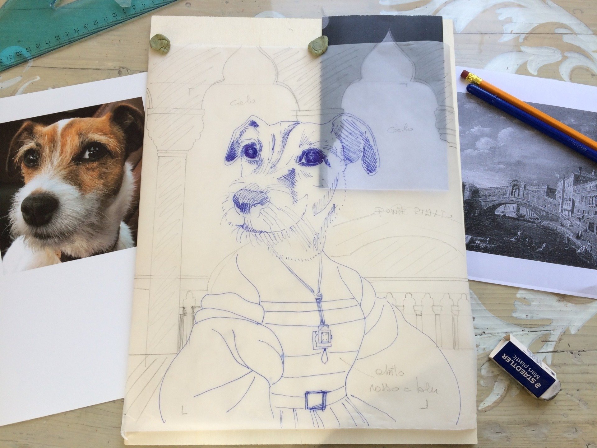 animali, cani, gatti, cavalli,  quadri, ritratti, dipinti, su misura, animali vestiti, oggetti, arredi, uova dipeinte, piatti, decorazioni, trompe, fiori, stencil, decoupage, carta, colla, matita, pennello, olio su tela , riviste, pubblicazioni, eventi, Marina Rigolone, artista, pittrice, decoratrice,