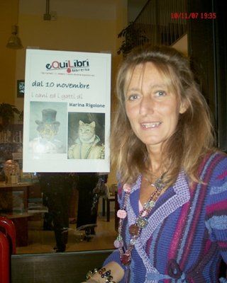 animali, cani, gatti, cavalli,  quadri, ritratti, dipinti, su misura, animali vestiti, oggetti, arredi, uova dipeinte, piatti, decorazioni, trompe, fiori, stencil, decoupage, carta, colla, matita, pennello, olio su tela , riviste, pubblicazioni, eventi, Marina Rigolone, artista, pittrice, decoratrice,