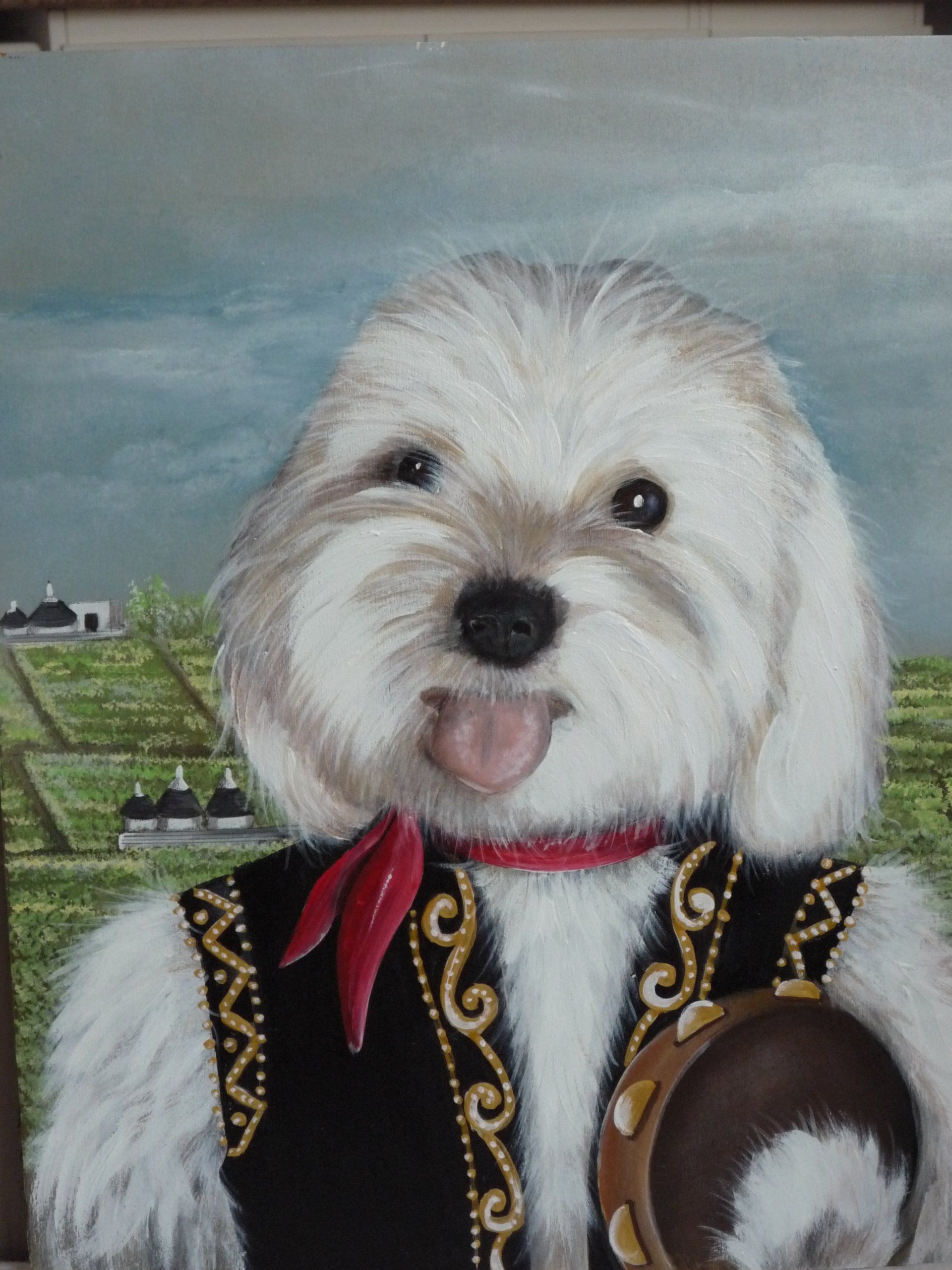 animali, cani, gatti, cavalli,  quadri, ritratti, dipinti, su misura, animali vestiti, oggetti, arredi, uova dipeinte, piatti, decorazioni, trompe, fiori, stencil, decoupage, carta, colla, matita, pennello, olio su tela , riviste, pubblicazioni, eventi, Marina Rigolone, artista, pittrice, decoratrice,