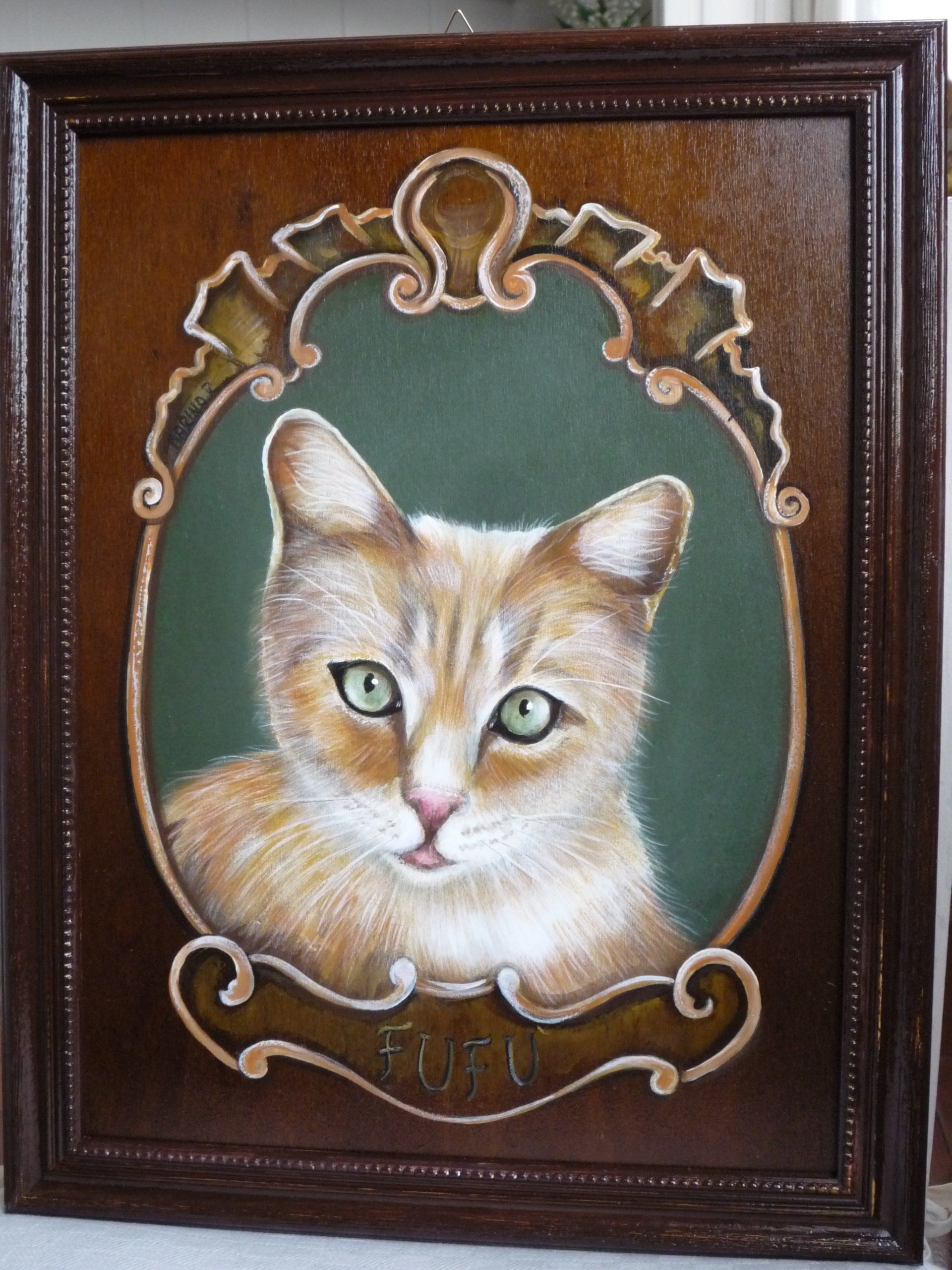 animali, cani, gatti, cavalli,  quadri, ritratti, dipinti, su misura, animali vestiti, oggetti, arredi, uova dipeinte, piatti, decorazioni, trompe, fiori, stencil, decoupage, carta, colla, matita, pennello, olio su tela , riviste, pubblicazioni, eventi, Marina Rigolone, artista, pittrice, decoratrice,