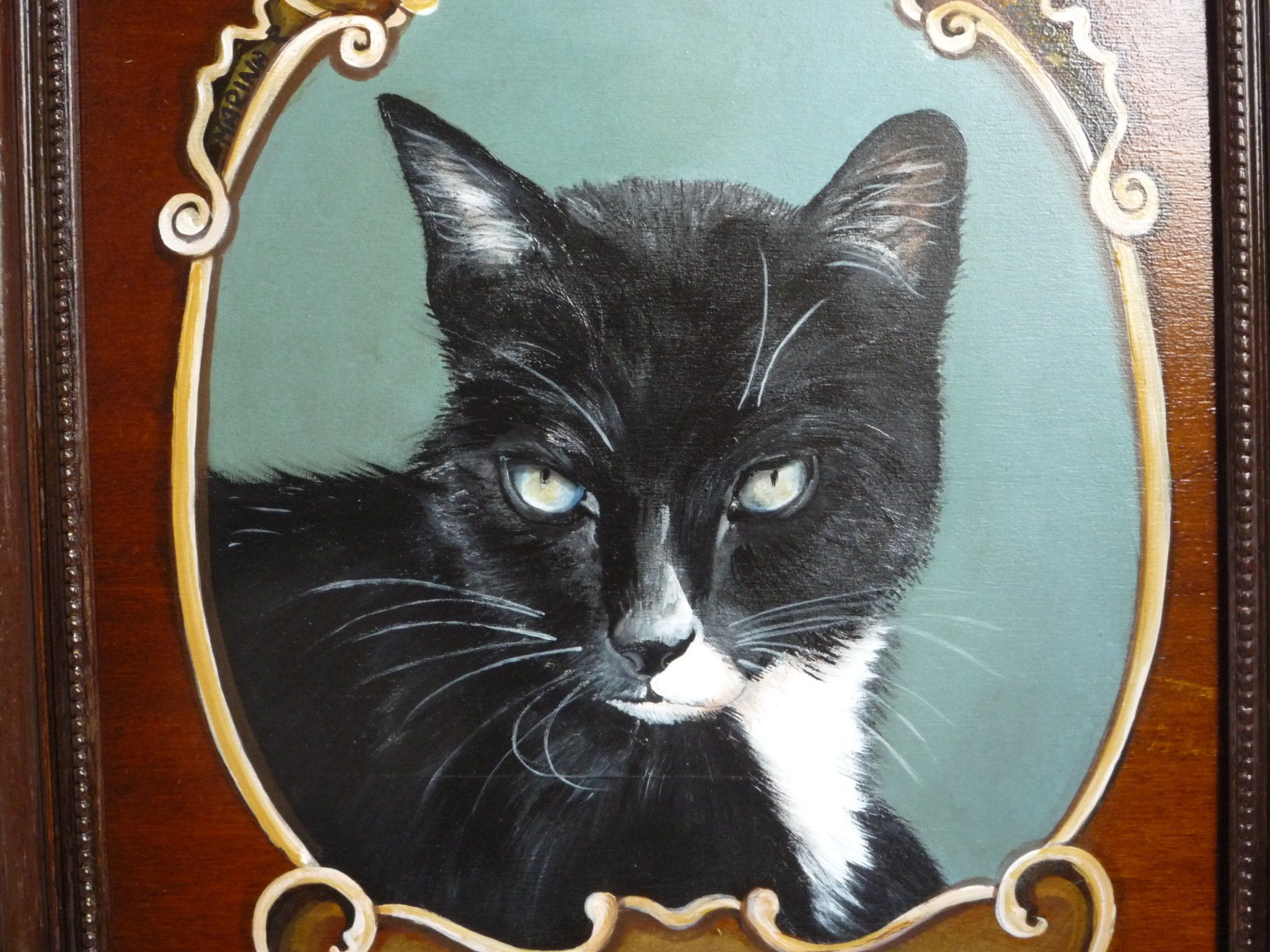 animali, cani, gatti, cavalli,  quadri, ritratti, dipinti, su misura, animali vestiti, oggetti, arredi, uova dipeinte, piatti, decorazioni, trompe, fiori, stencil, decoupage, carta, colla, matita, pennello, olio su tela , riviste, pubblicazioni, eventi, Marina Rigolone, artista, pittrice, decoratrice,