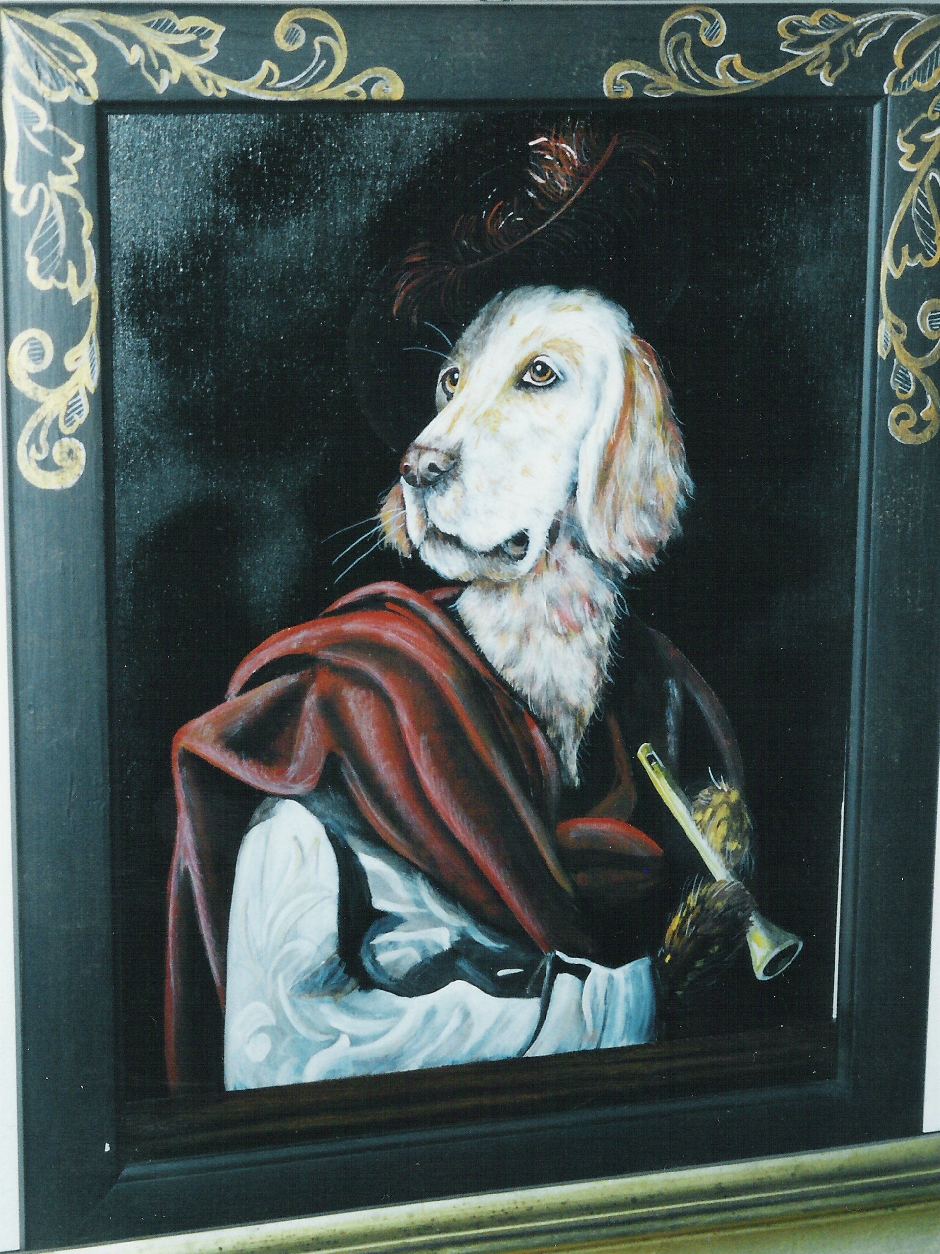 animali, cani, gatti, cavalli, quadri, ritratti, dipinti, su misura, animali vestiti, oggetti, arredi, uova dipeinte, piatti, decorazioni, trompe, fiori, stencil, decoupage, carta, colla, matita, pennello, olio su tela , riviste, pubblicazioni, eventi, Marina Rigolone, artista, pittrice, decoratrice,