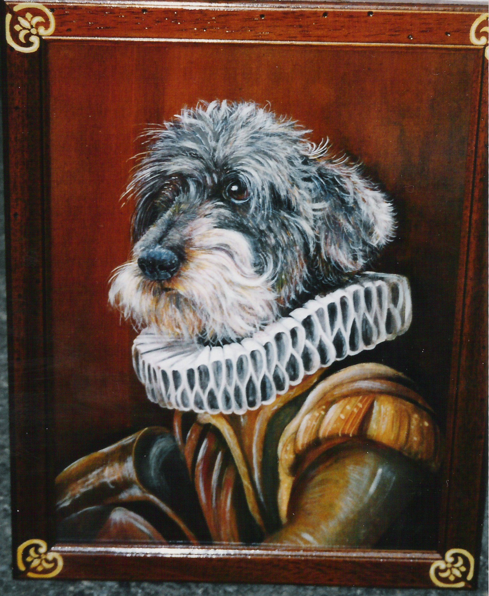 animali, cani, gatti, cavalli, quadri, ritratti, dipinti, su misura, animali vestiti, oggetti, arredi, uova dipeinte, piatti, decorazioni, trompe, fiori, stencil, decoupage, carta, colla, matita, pennello, olio su tela , riviste, pubblicazioni, eventi, Marina Rigolone, artista, pittrice, decoratrice,