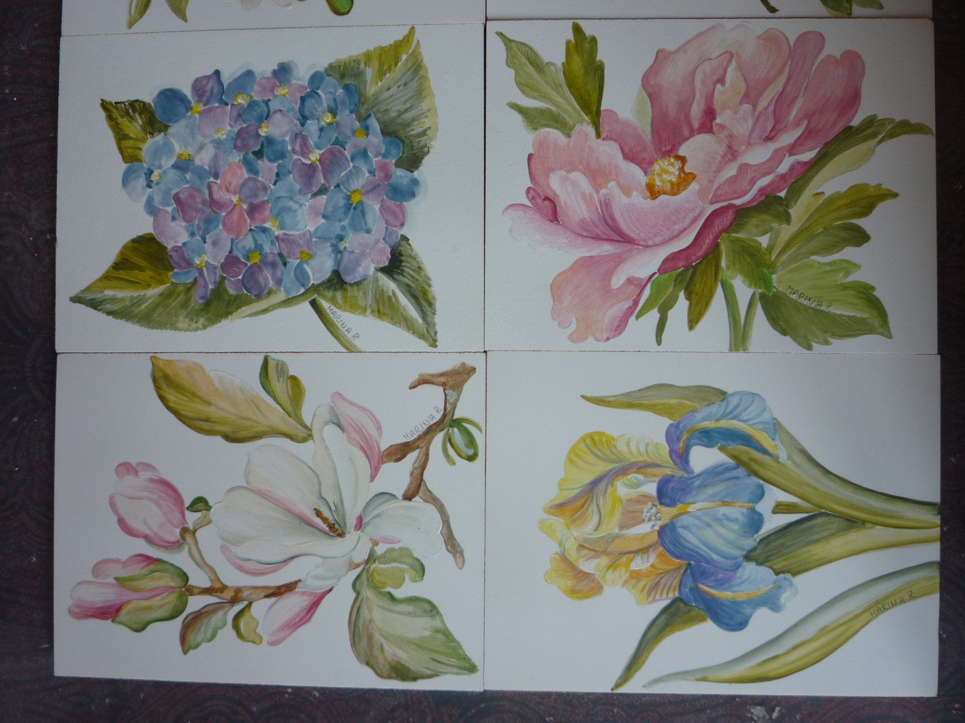 animali, cani, gatti, cavalli,  quadri, ritratti, dipinti, su misura, animali vestiti, oggetti, arredi, uova dipeinte, piatti, decorazioni, trompe, fiori, stencil, decoupage, carta, colla, matita, pennello, olio su tela , riviste, pubblicazioni, eventi, Marina Rigolone, artista, pittrice, decoratrice,