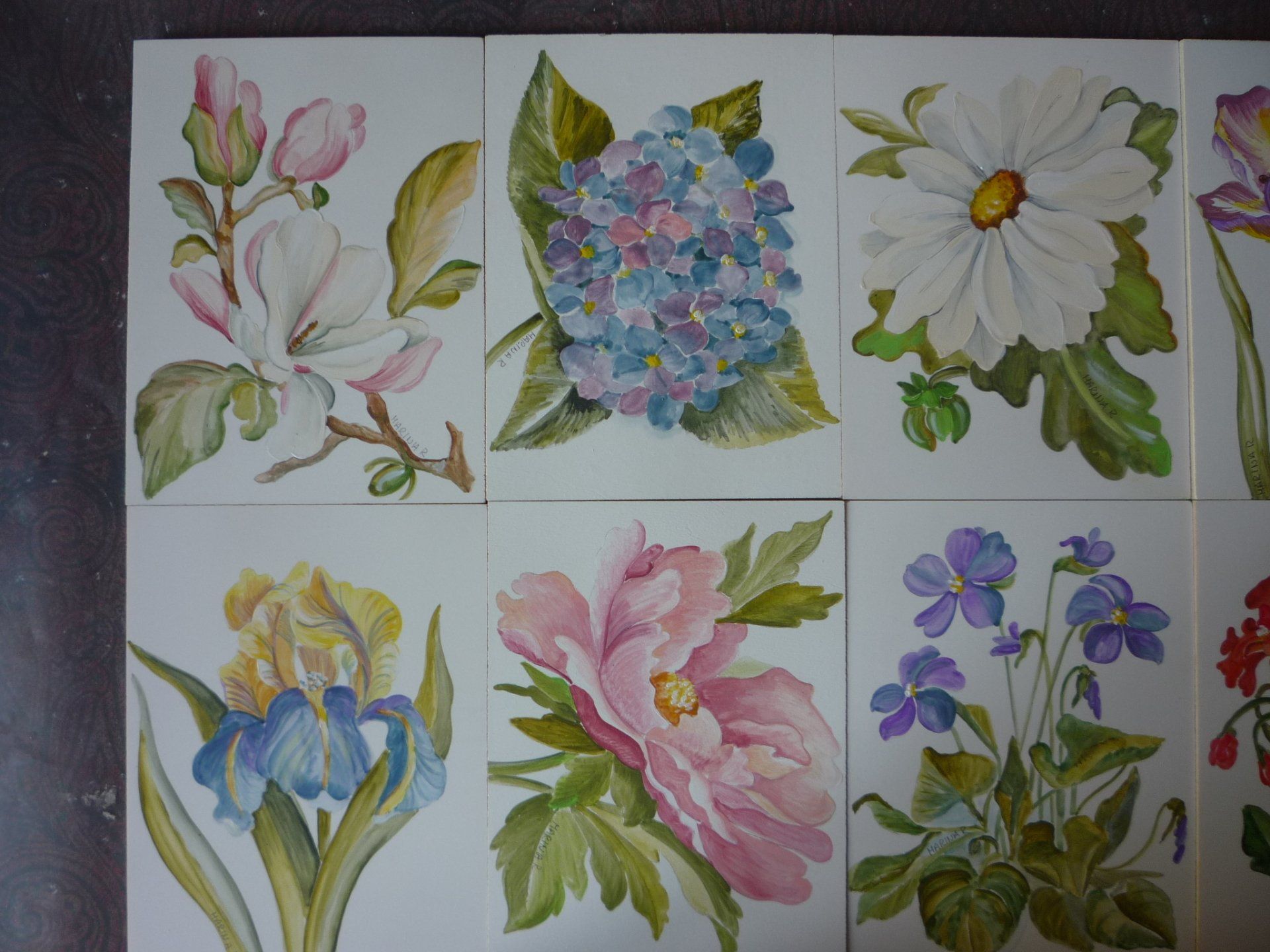 animali, cani, gatti, cavalli,  quadri, ritratti, dipinti, su misura, animali vestiti, oggetti, arredi, uova dipeinte, piatti, decorazioni, trompe, fiori, stencil, decoupage, carta, colla, matita, pennello, olio su tela , riviste, pubblicazioni, eventi, Marina Rigolone, artista, pittrice, decoratrice,