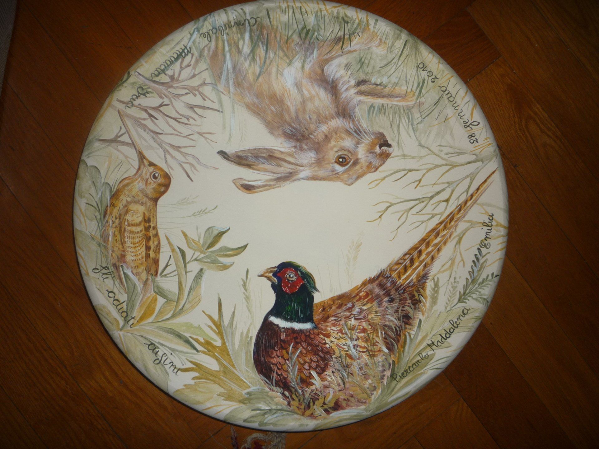 animali, cani, gatti, cavalli,  quadri, ritratti, dipinti, su misura, animali vestiti, oggetti, arredi, uova dipeinte, piatti, decorazioni, trompe, fiori, stencil, decoupage, carta, colla, matita, pennello, olio su tela , riviste, pubblicazioni, eventi, Marina Rigolone, artista, pittrice, decoratrice,