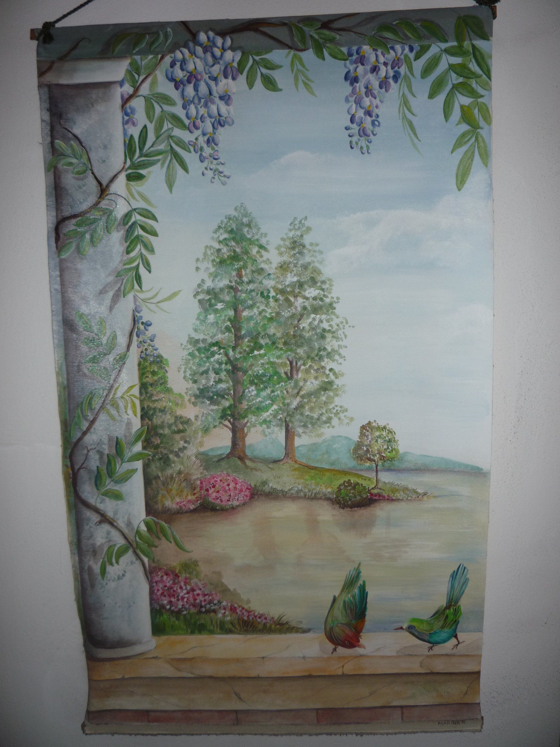 animali, cani, gatti, cavalli,  quadri, ritratti, dipinti, su misura, animali vestiti, oggetti, arredi, uova dipeinte, piatti, decorazioni, trompe, fiori, stencil, decoupage, carta, colla, matita, pennello, olio su tela , riviste, pubblicazioni, eventi, Marina Rigolone, artista, pittrice, decoratrice,