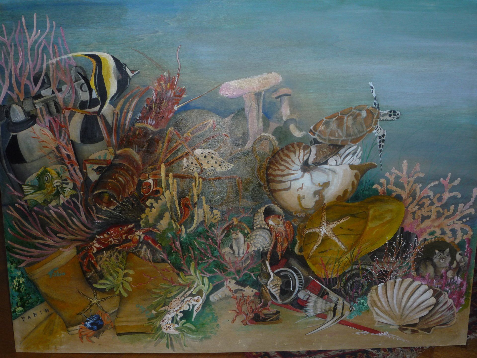 animali, cani, gatti, cavalli,  quadri, ritratti, dipinti, su misura, animali vestiti, oggetti, arredi, uova dipeinte, piatti, decorazioni, trompe, fiori, stencil, decoupage, carta, colla, matita, pennello, olio su tela , riviste, pubblicazioni, eventi, Marina Rigolone, artista, pittrice, decoratrice,