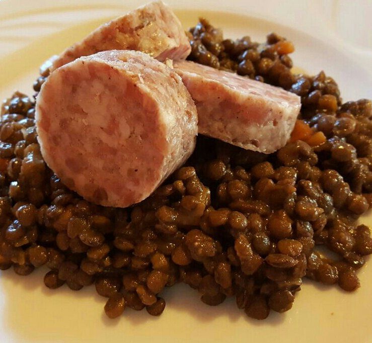 salame cotto e lenticchie