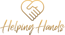 Gold logo featuring two hands joined in the shape of a heart, with the text 