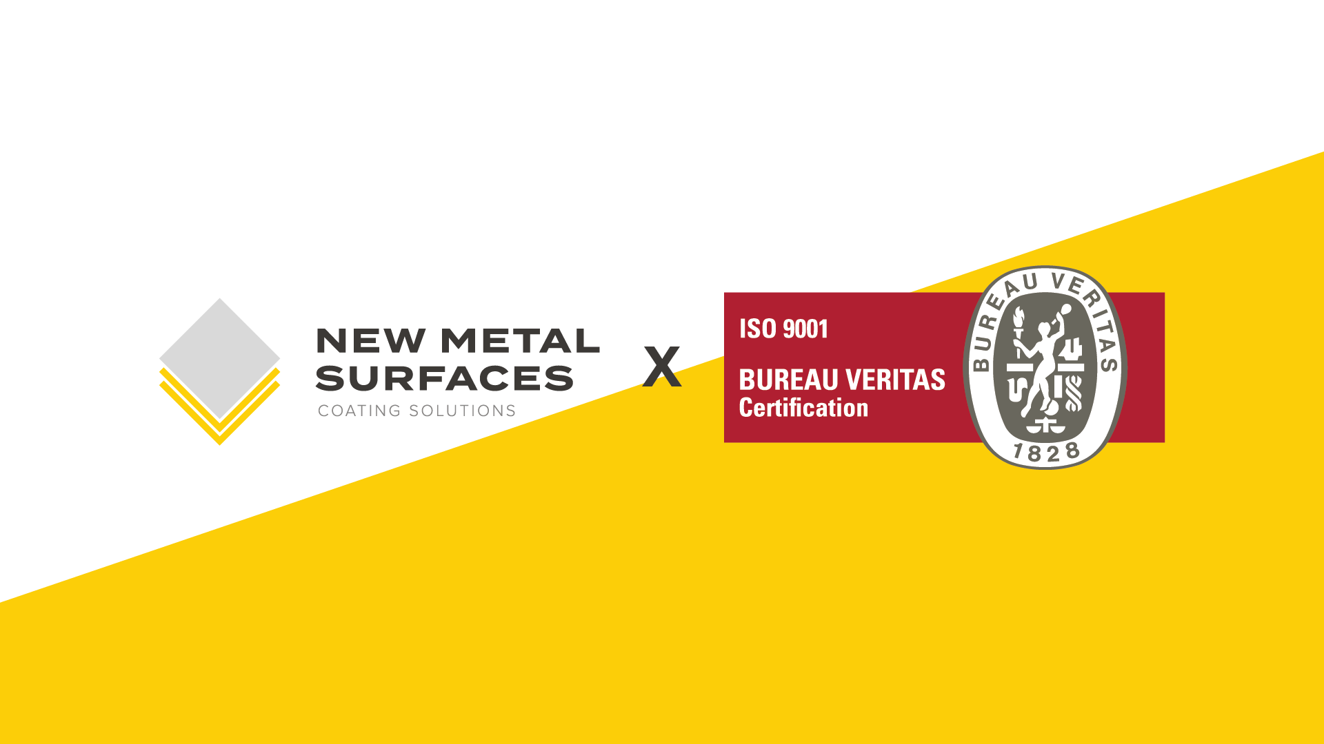 New Metal Surfaces is now 'ISO 9001:2015 certified for thermal spraying and coating technology.