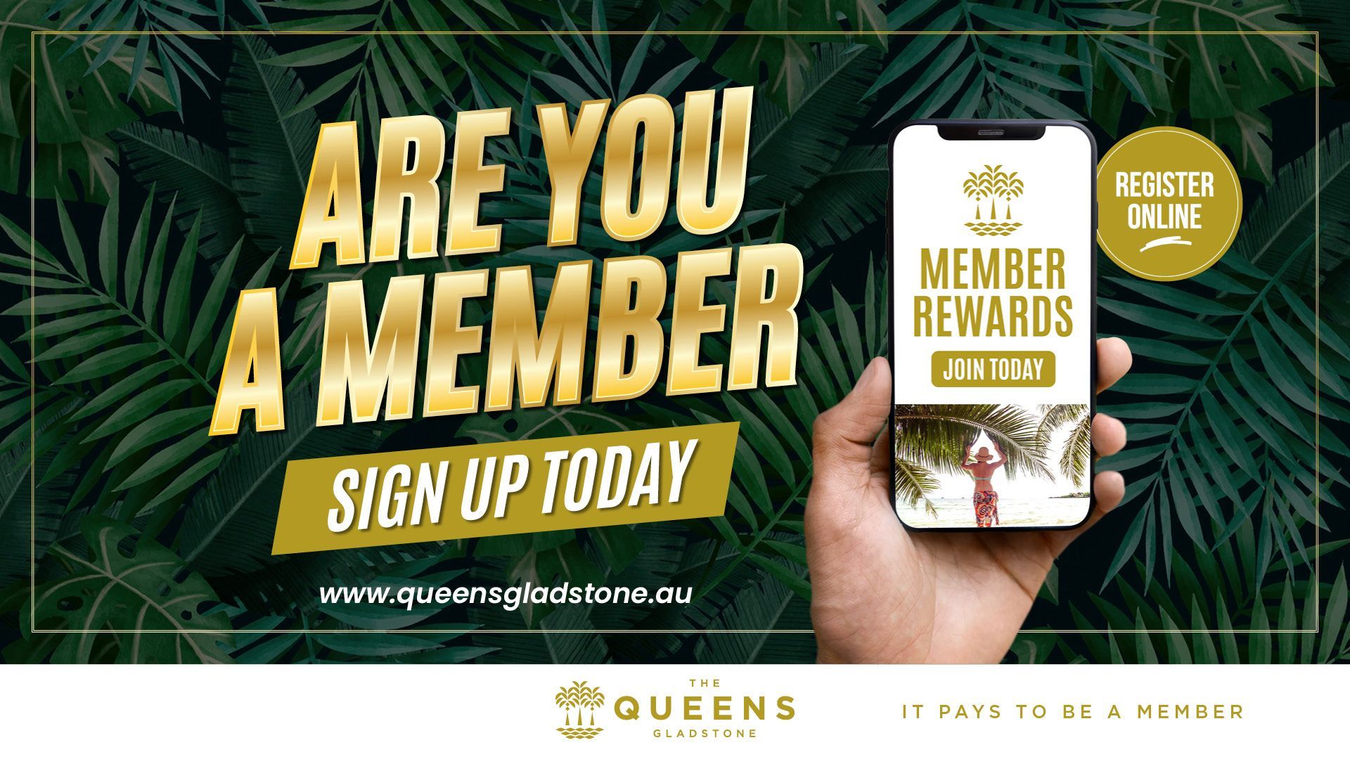 Advertisement: Gold text 