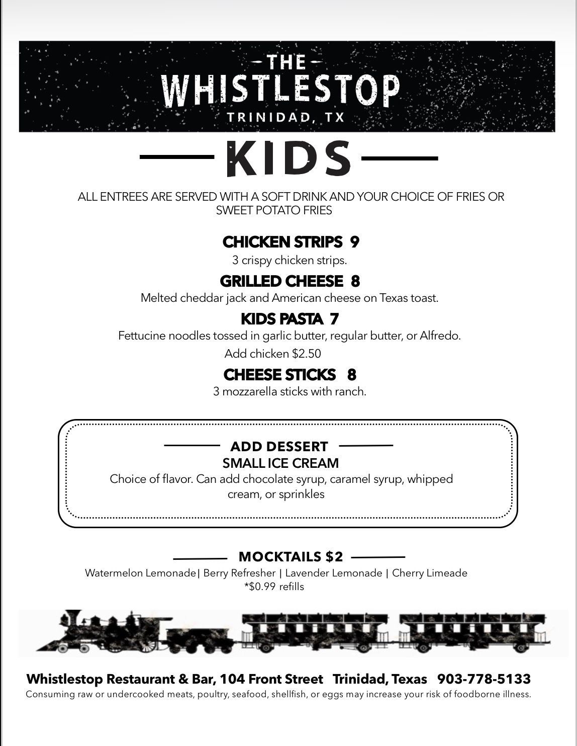 Kids Menu
