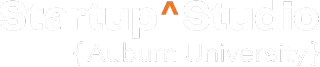 The logo for auburn university is white and orange